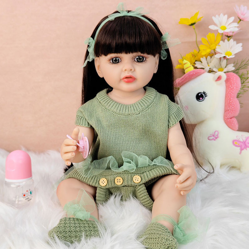 2023 hot selling product 55cm reborn doll soft vinyl simulation baby reborn baby dolls girls