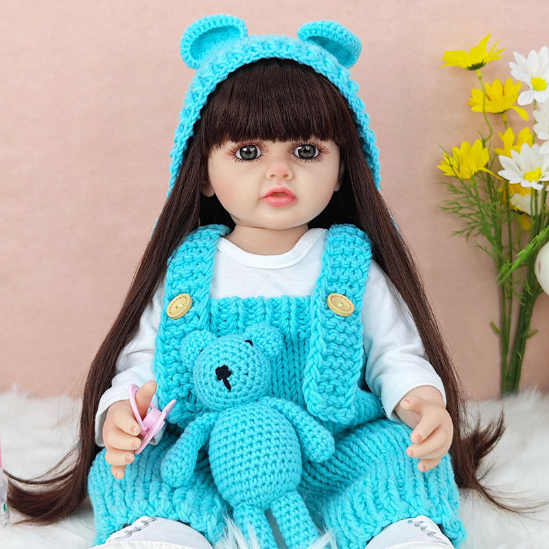 2023 hot selling product 55cm reborn doll soft vinyl simulation baby reborn baby dolls girls