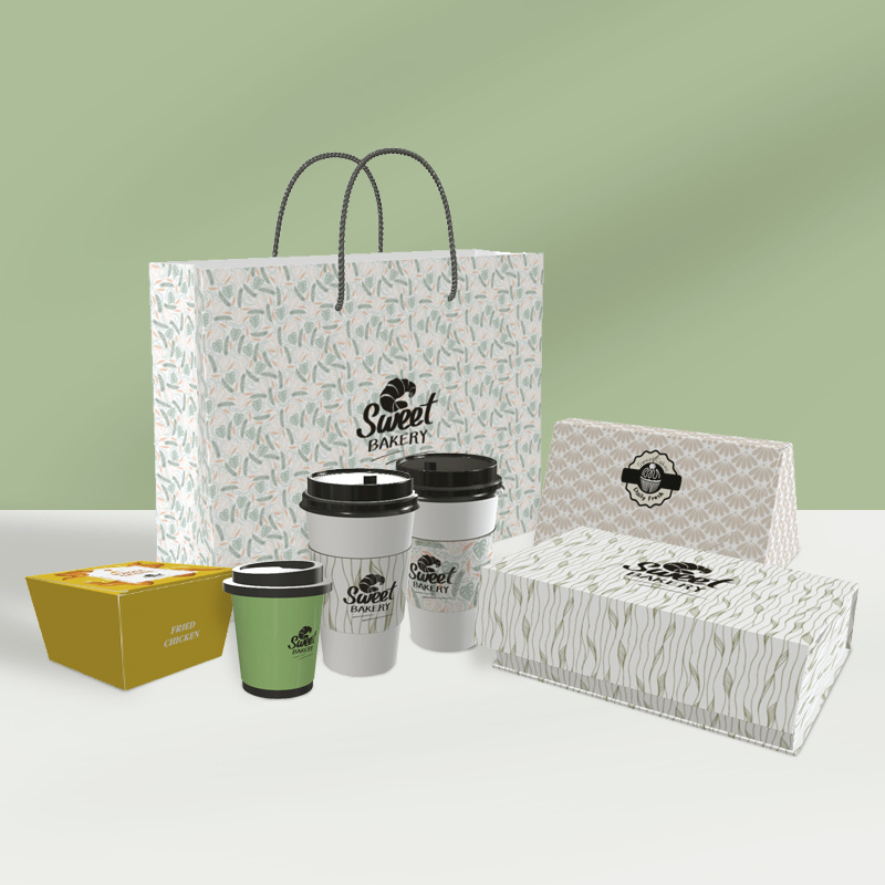 Custom Kraft Paper Waxed Coated Cardboard Fried Chicken, Burger Salad Noodle Packaging Boxes With PET Clear Window/