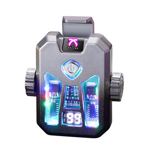 New style rotatable black COB illumination mecha gyroscope lighter