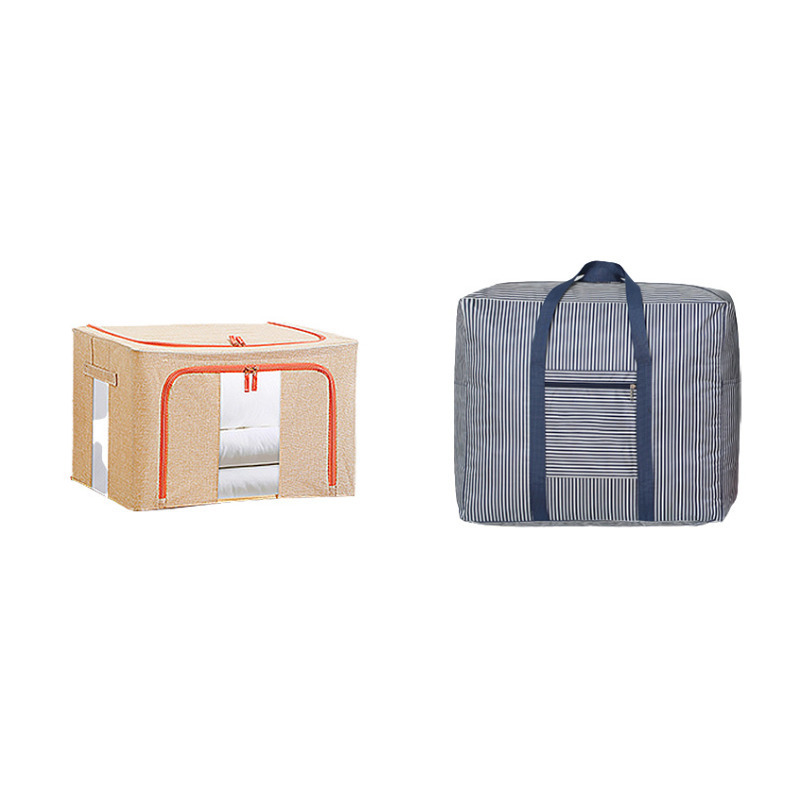 Storage Bin Closet Organizer Reinforced Handle Sturdy, Fabric Clear Window Sweaters Coats Blankets Clothes Storage Bag/