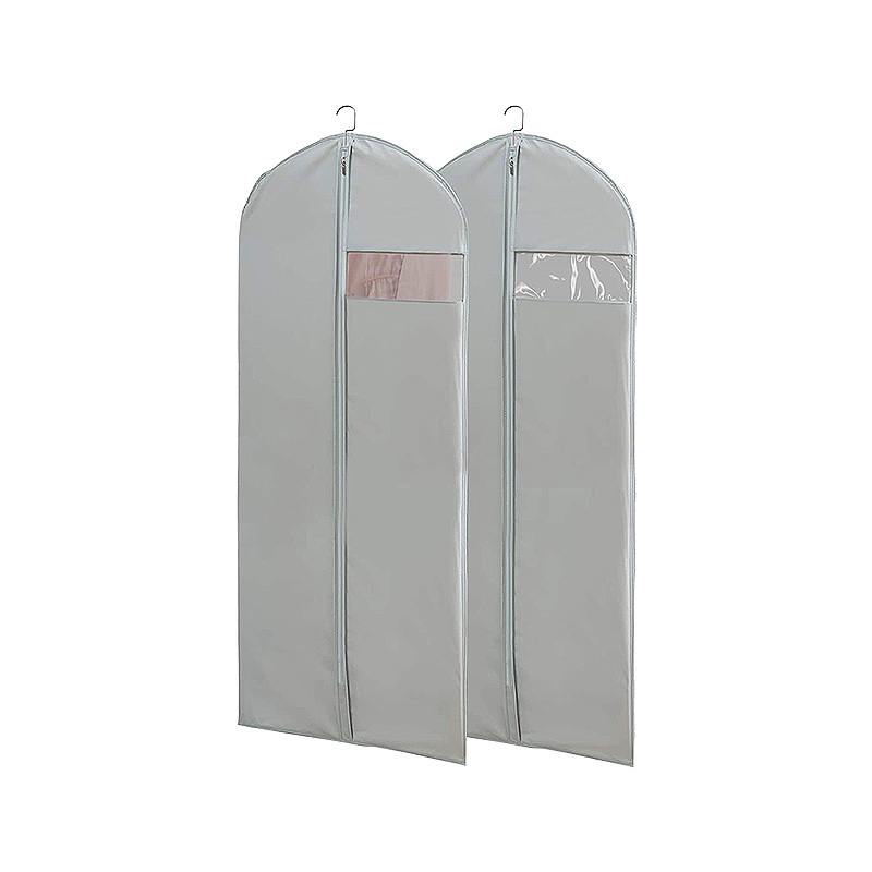 Fashion disposable eco friendly Bridal Wedding Dress, Cover bags Gown Dress Garment bags With Clear Pouch Garment Storage/