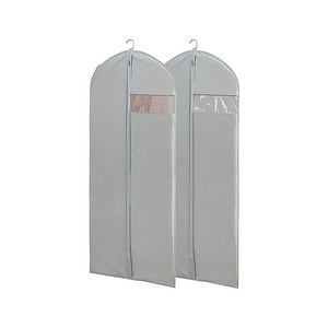 Fashion disposable eco friendly Bridal Wedding Dress, Cover bags Gown Dress Garment bags With Clear Pouch Garment Storage/