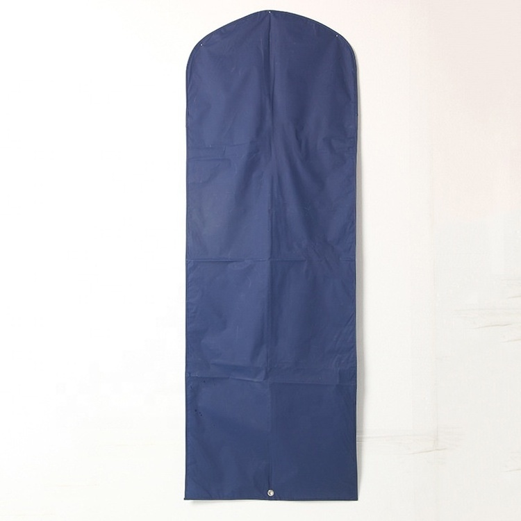 Quality wholesale custom logo 600D polyester breathable clothes cover wedding long dress non woven garment bag