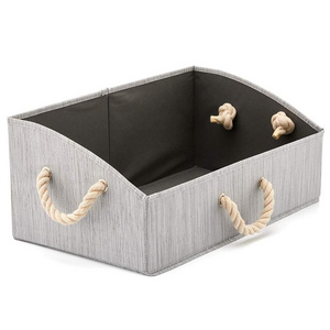 abric Storage Baskets, Foldable Closet Organizer Trapezoid Storage Box, Bamboo Style fabric storage box foldable storage box