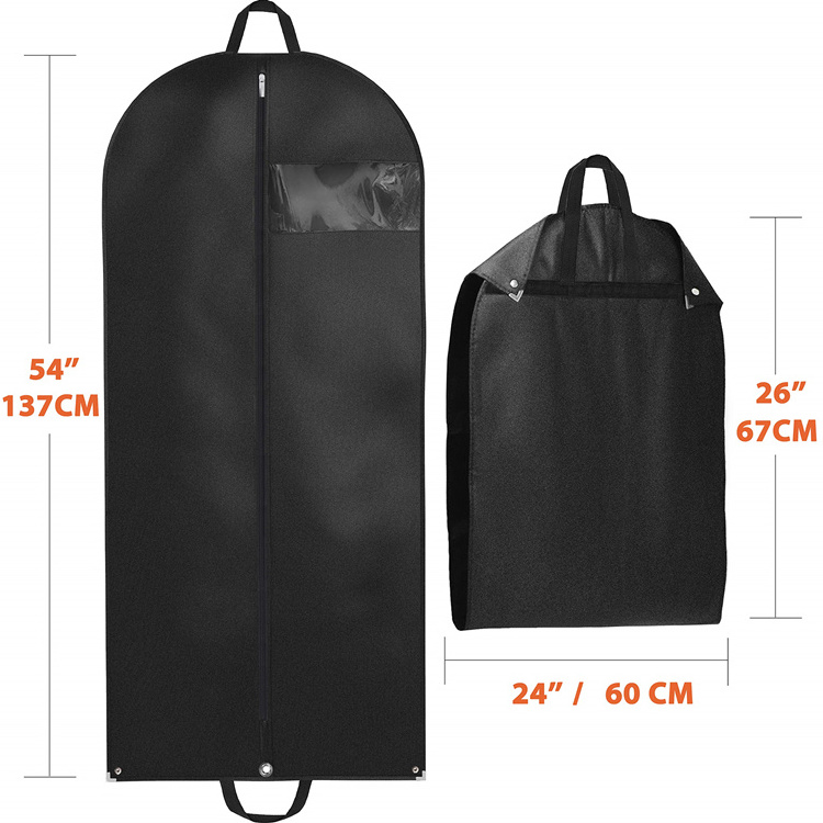 Custom Luxury  Cloth Dustproof cover, Non Woven Garment Bag For Wedding Dress, Suit Dress Garment Dustproof Cover Bag