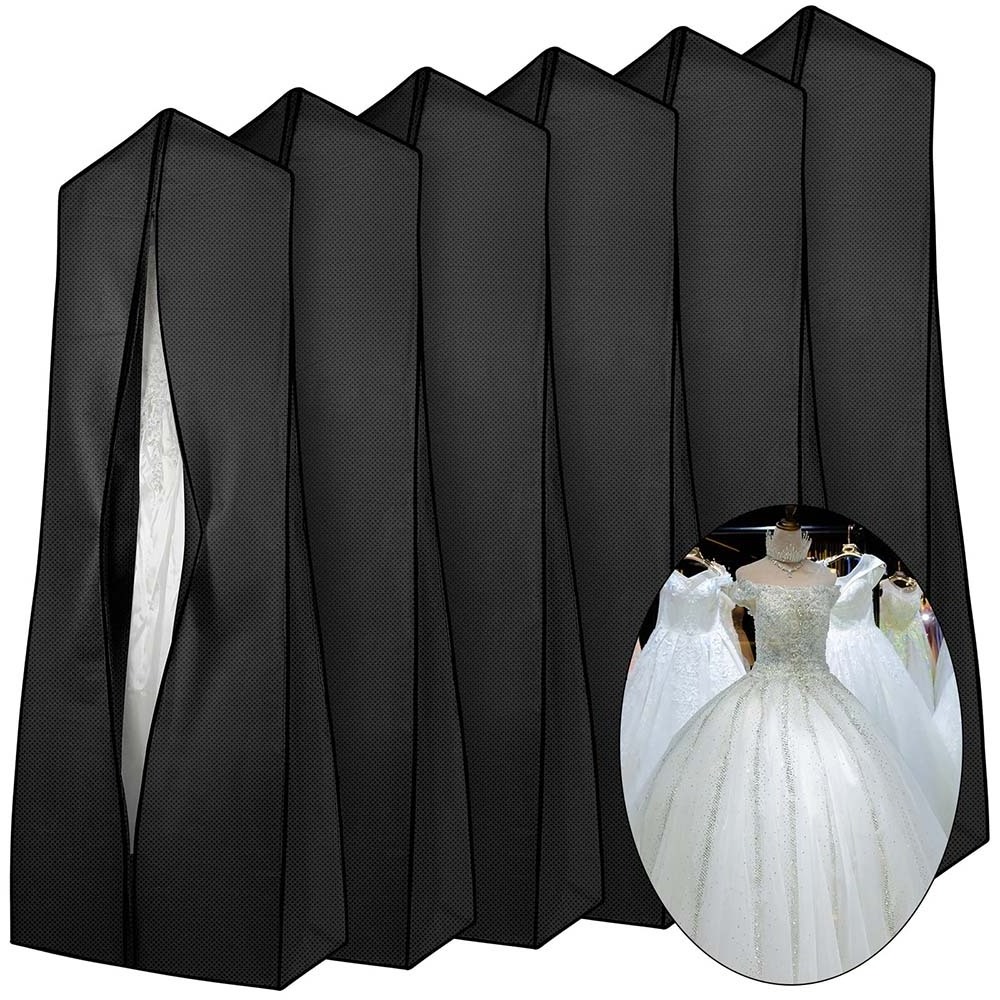 Large capacity Waterproof  60'' Hanging Gusseted Clear Dress, Gowns Coats Suits Garment Bags for Closet Storage/