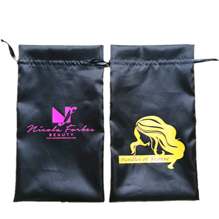 wholesale High Quality Custom drawstring satin wig, bags leather wig bags satin pouch drawstring bags backpack/