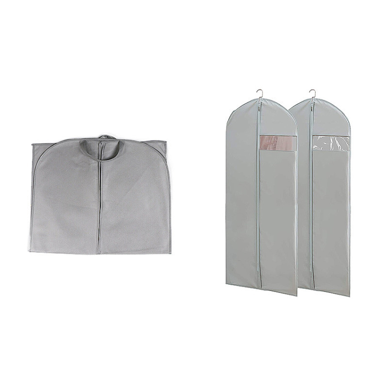 hot sale Nonwoven Foldable suit bag clothes dust cover dress, organizer hanging closet storage clear garment bags/