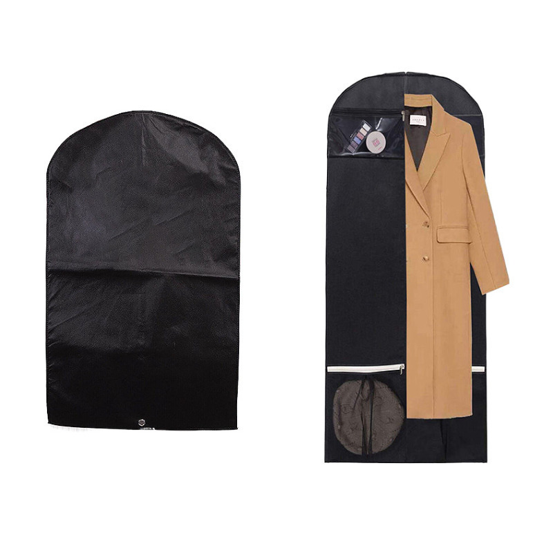 Dustproof Suit Cover Garment bags For Long, Dress With Clear Window Non woven clear clothes Suit Fold garment bags/