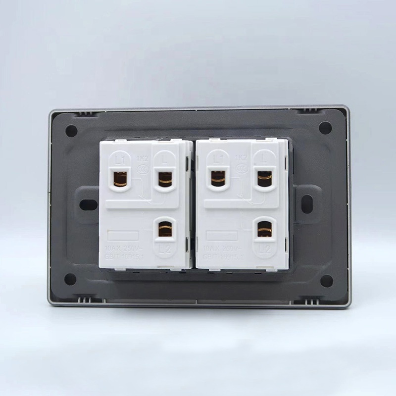 ZA-004 American-style wall switch with High quantity wholesaler price Brazil Wall Plate Switch gray PC Wall Switches