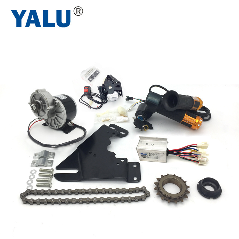 China gold supplier promotional Ebike 250W 12v high torque 100kg dc motor Conversion Kit WITH LED high bright headlight