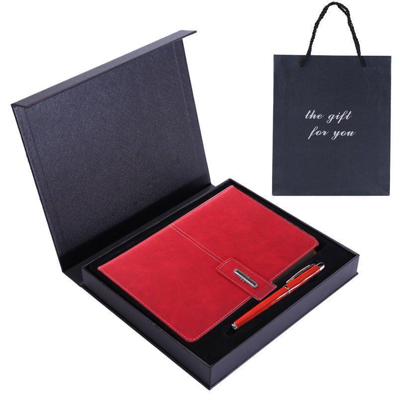 Custom luxury set pu leather soft leather skin feel office convenience A5 notebook set for business travel essential tools