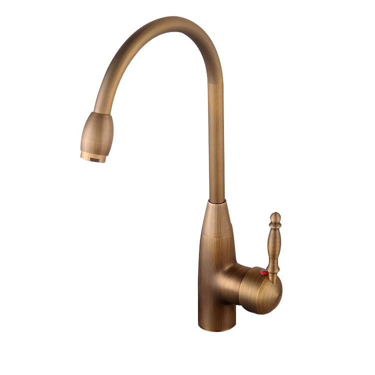 Hot and Cold copper mixer 360 Rotation antique taps brass Kitchen Faucet high quality  faucet