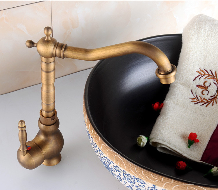 Hot and Cold water mixer European retro Antique taps bathroom faucet new design bathroom basin faucet