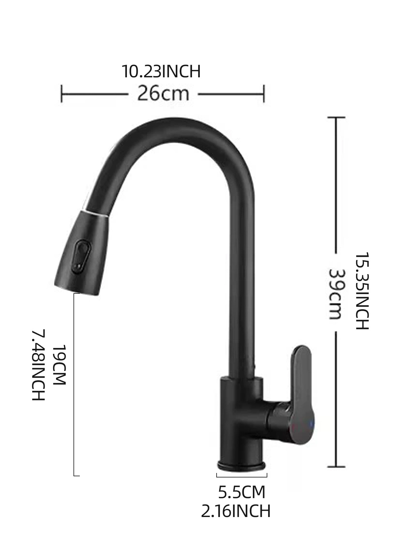 High quality Hot and Cold water mixer 360 Rotation faucets black Stainless steel pull out kitchen faucet