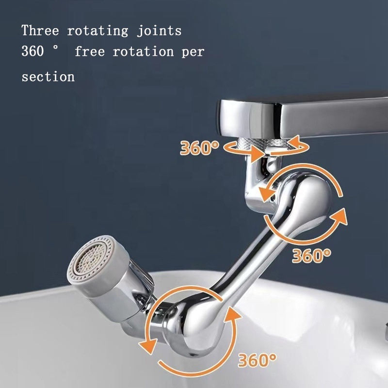 Swivel Robotic Arm Swivel Extension Faucet Aerator 1080 Rotating Faucet Extender Aerator Kitchen Faucet