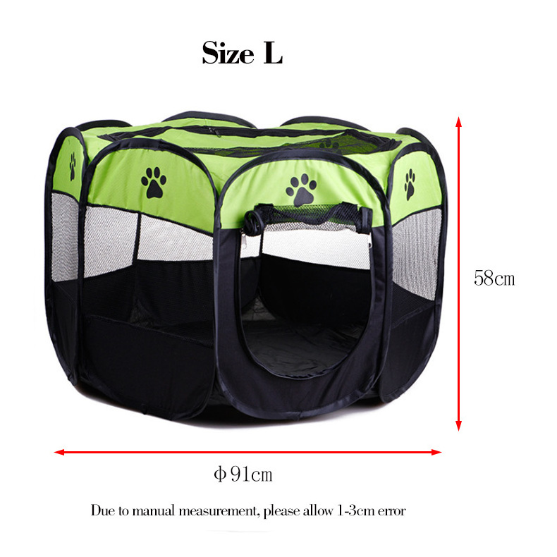 New Portable Soft Foldable Pens Fence Oxford 8 Panel Exercise Pop Up Puppy Dog Kennel Cat Cage Tent Pet Playpen cat house