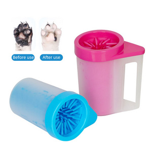 Wholesale wash pet dog paw washer 2 In 1 Pet Foot Washing Cup pet paw cleaning cup dog feet cleaner