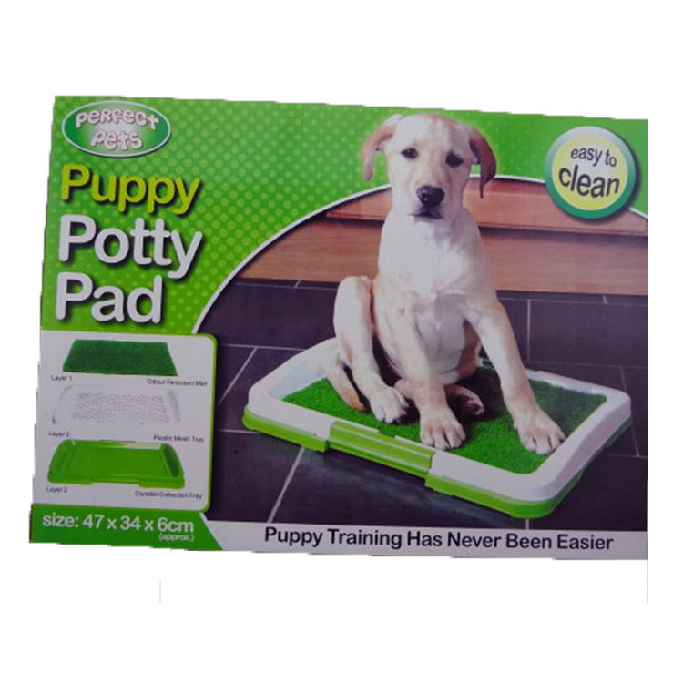 Eco-friendly Pee Pad Easy clean Pet Toilet Artificial Grass Leak Proof Portable Indoor Dog Tray Toilet