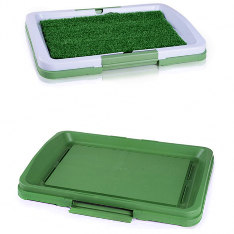 Eco-friendly Pee Pad Easy clean Pet Toilet Artificial Grass Leak Proof Portable Indoor Dog Tray Toilet