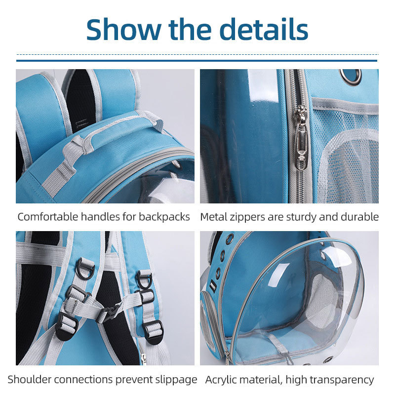 Collapsible large oxford expandable astronaut breathable dog cat pet carrier cute backpacks for dogs