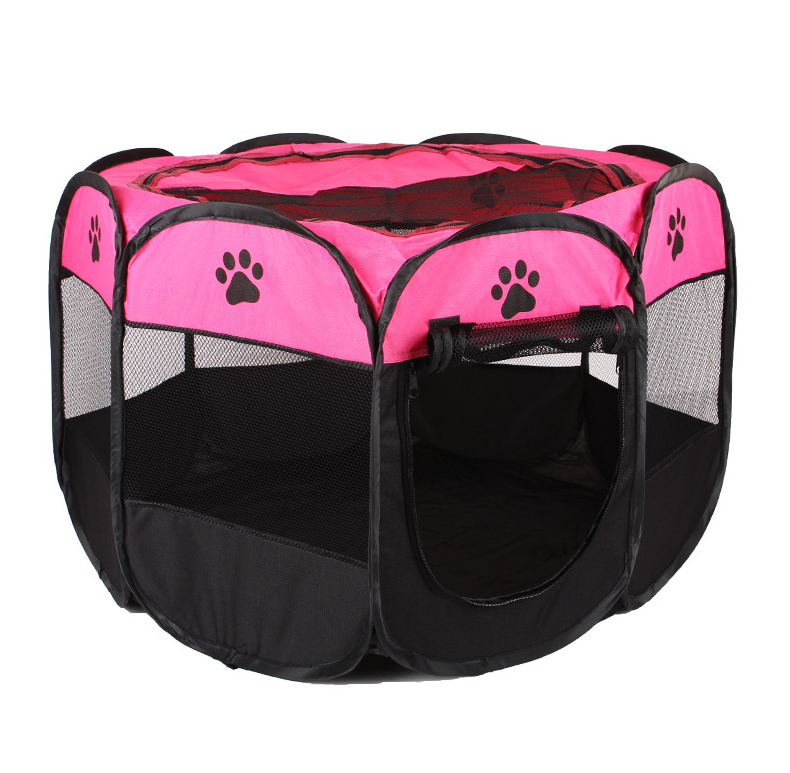 Portable Soft Foldable Fence Oxford 8 Panel Exercise Pop Up Puppy Dog Kennel Cat Cage Tent Pet tent cat house