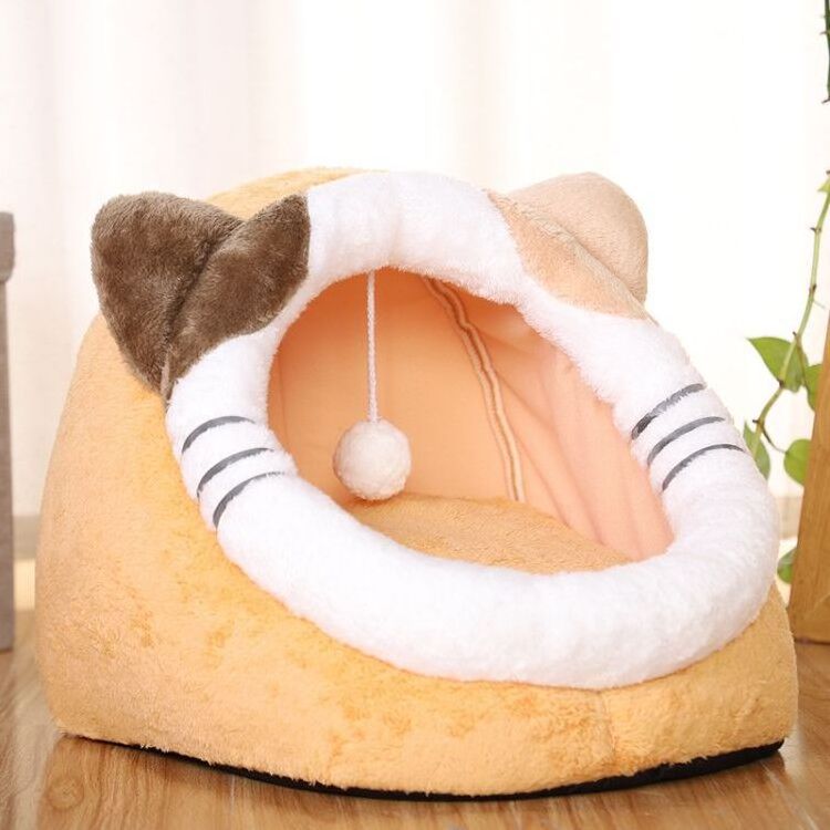 Wholesale Warm Cat Bed House with Ball Toys Pet Bed for Cats and Dogs Pet Supplies