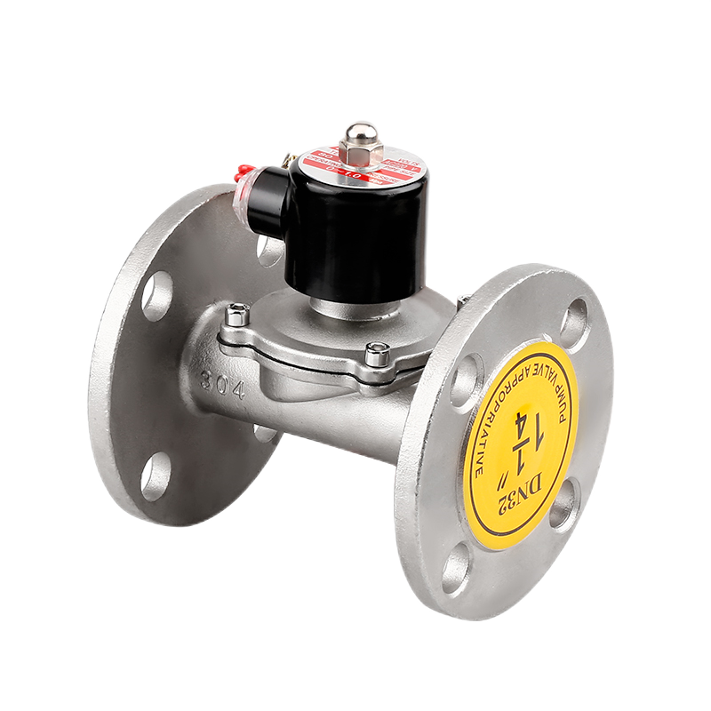 pipe normally closed control water drain switch electronic control Stainless steel flange solenoid valve