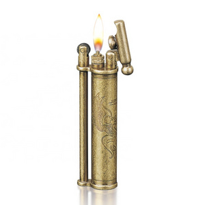 JF-025 JIFENG brass metal refillable gas flint lighter small