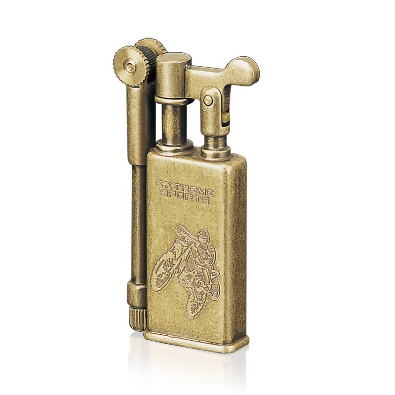 JIFENG lighter JF-005 35g vintage style travel business gift for new year brass metal material CE certificate flint Oil Lighter