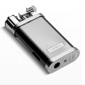 JF-089 6.7*3.5*1.5cm Jifeng business gift custom brass electronic single torch flame gas refillable cigar lighter