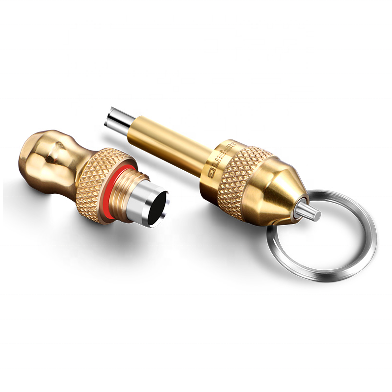 JIFENG K15 high quality smoking cigar accessories brass metal  lighter flame adjustment tool with cigar punch