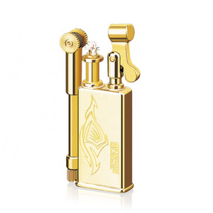 JIFENG lighter JF-005 35g vintage style travel business gift for new year brass metal material CE certificate flint Oil Lighter