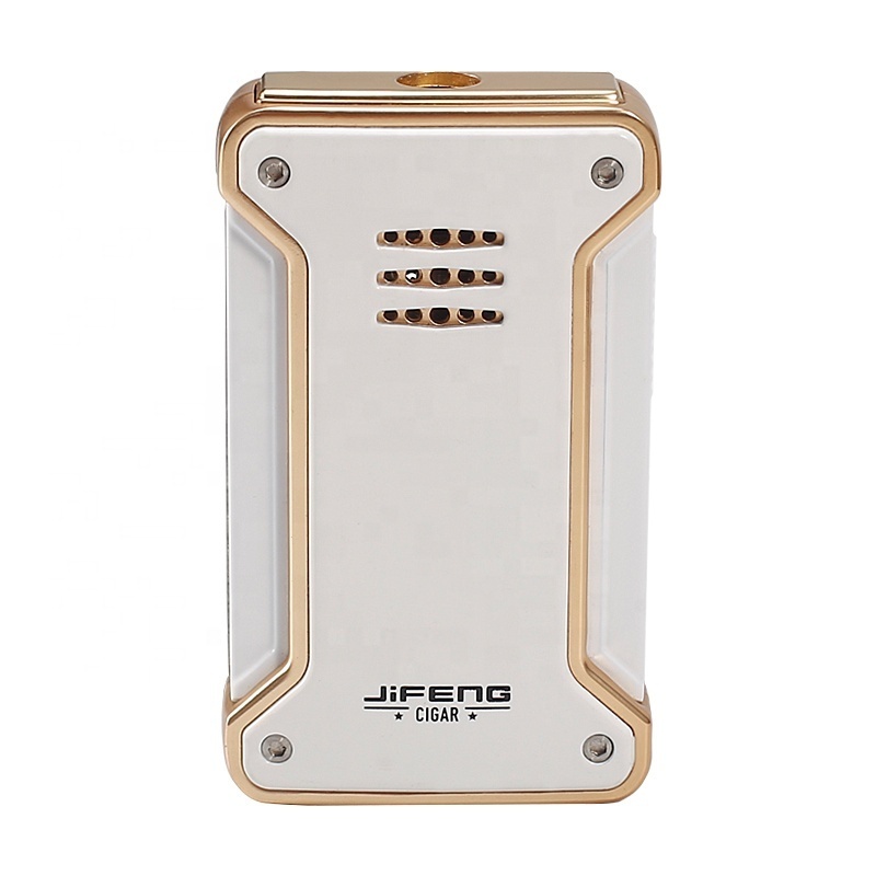 JF-092 JIFENG customized logo luxury automatic lock by 45 degree single jet flame blue white red butane gas refillable lighter