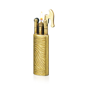 JF-007 7.7*2*1cm 28g small mini copper metal cigarette lighter gas refillable,flint gas soft flame lighter