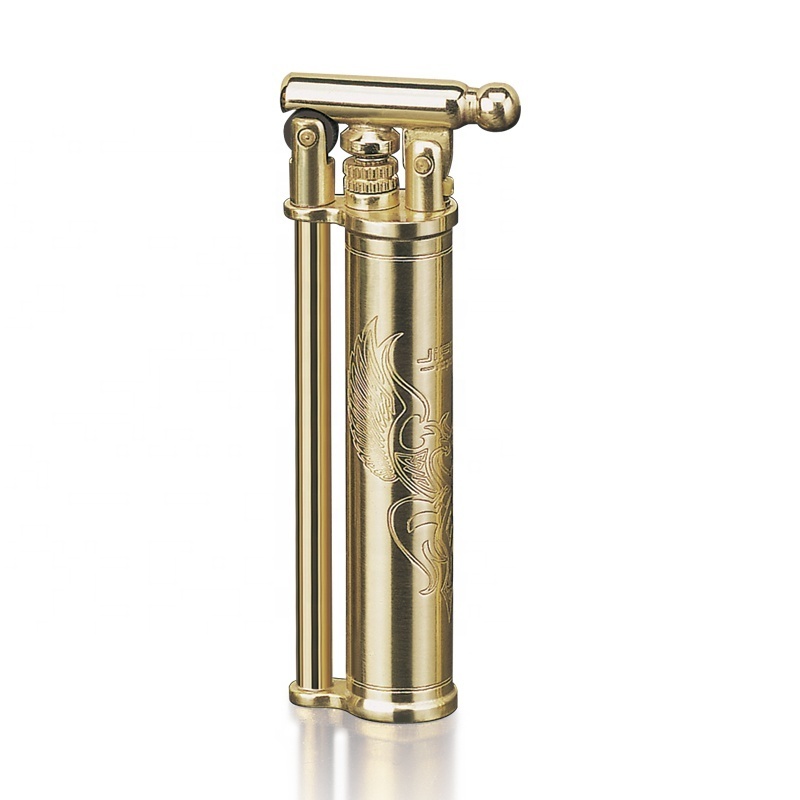 JF-025 JIFENG brass metal refillable gas flint lighter small