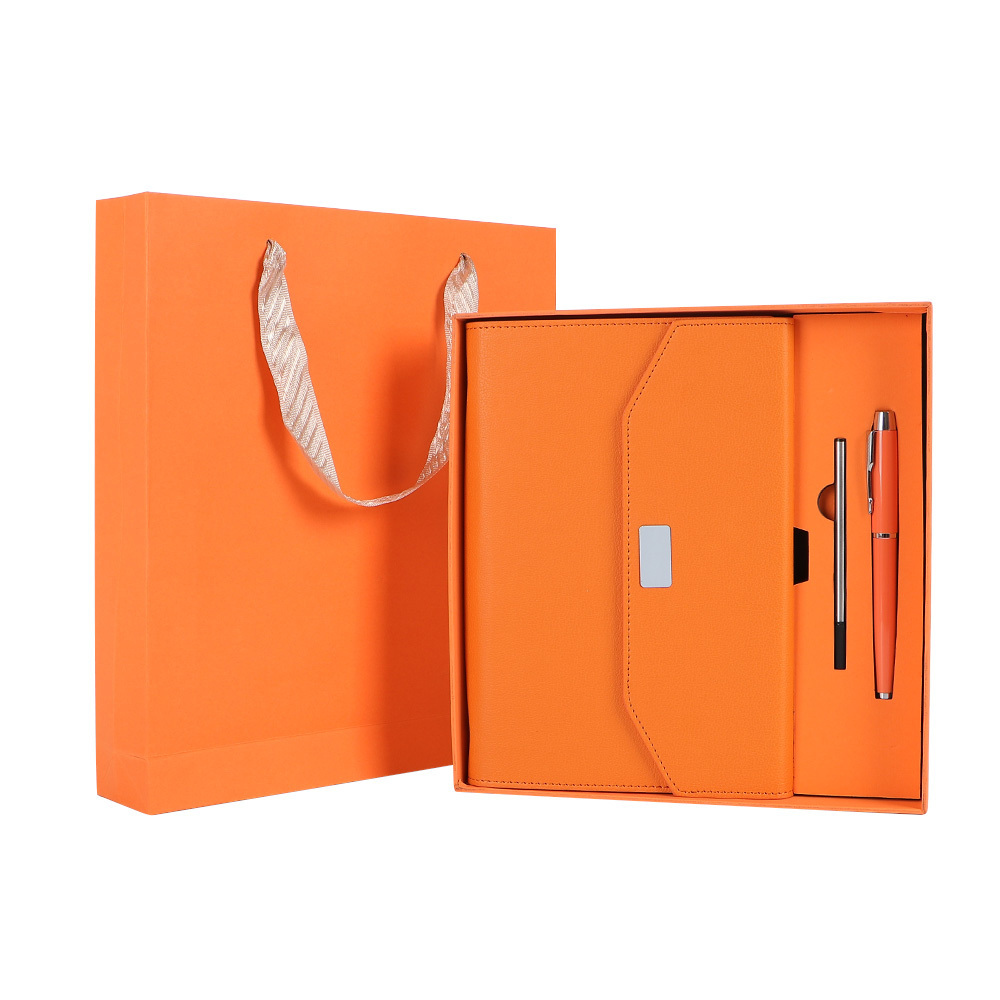 Hot Sell notebook corporate gifts set with pen and gift box a5 journal with high quality custom leather diary