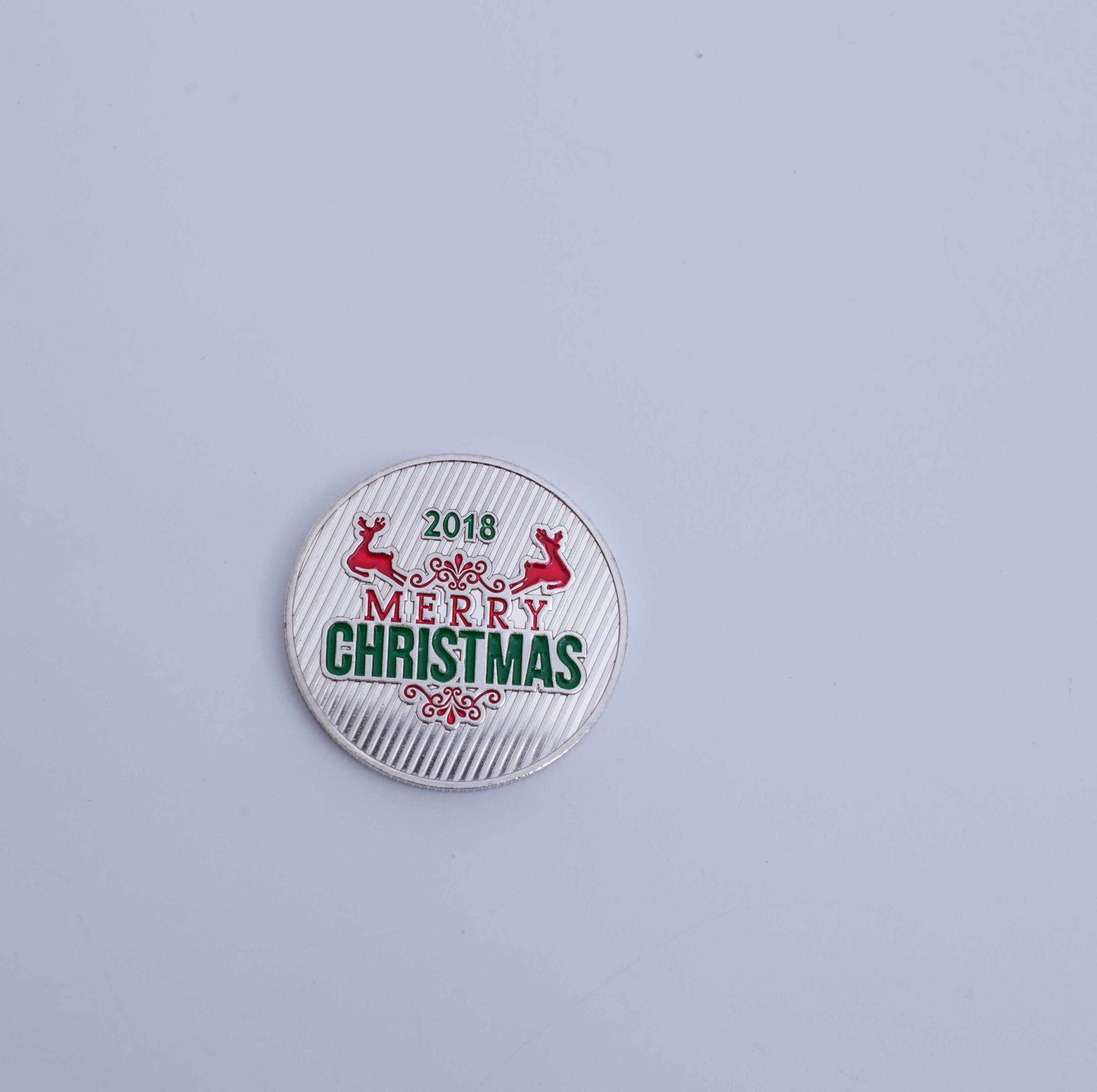 Design Christmas Wish Coin Zinc Alloy Double Sided Santa Claus Kids Challenge Coin