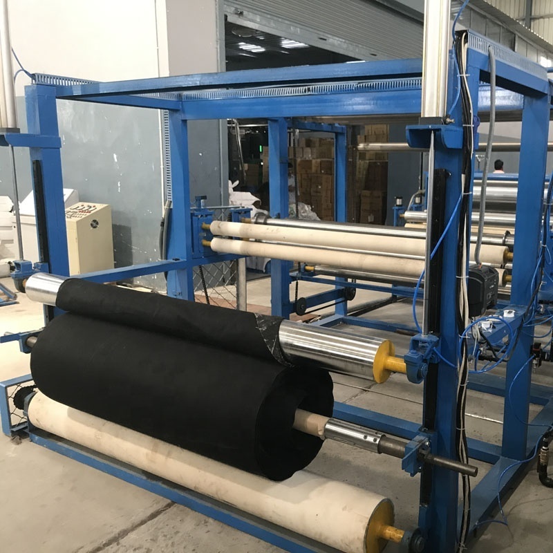 Nonwoven fabric roll winding machine cutting machine