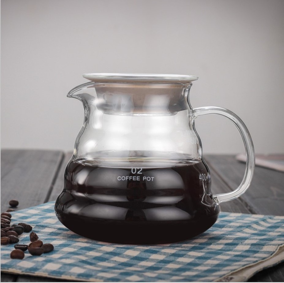 Pour Over GlassCoffee Server 360ml 600ml 800ml  Coffee Pot