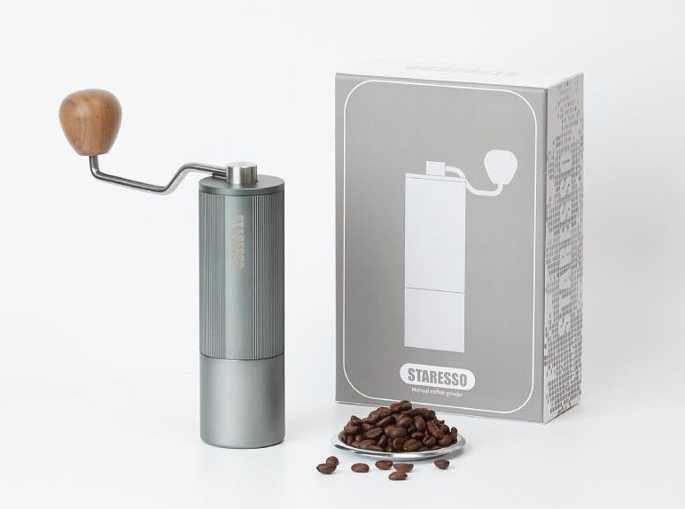 STARESSO Discovery portable espresso manual coffee grinder with walnut handle