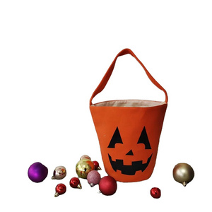 Halloween Candy Basket Candy Bucket Large Candy Gift Bag DIY Wholesale Halloween Decoration canvas cotton bag