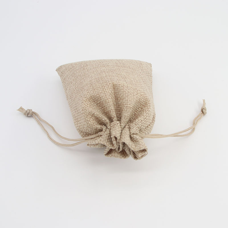 Bundle mouth linen bag with drawstring bag bundle mouth hemp linen jewelry gift tea storage packaging empty cotton jute bags