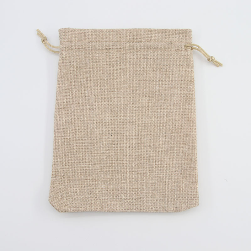 Bundle mouth linen bag with drawstring bag bundle mouth hemp linen jewelry gift tea storage packaging empty cotton jute bags