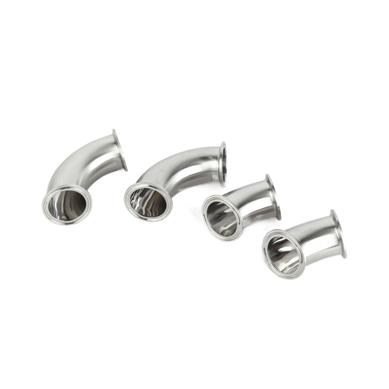 Sanitary Stainless Steel 3A SMS DIN Butt Welded 45 90 88 92 Degree Bends  Pipe Elbow