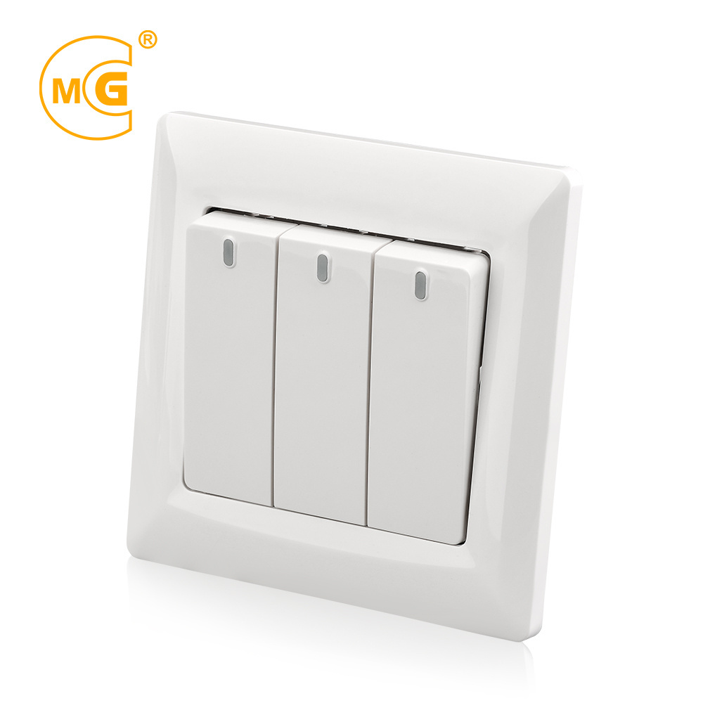 MG supply Modern 3 gang 220 250 volt multi modular electrical wall ...