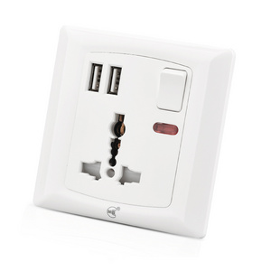 High quality single pole 13A electric wall sockets usb pc switch