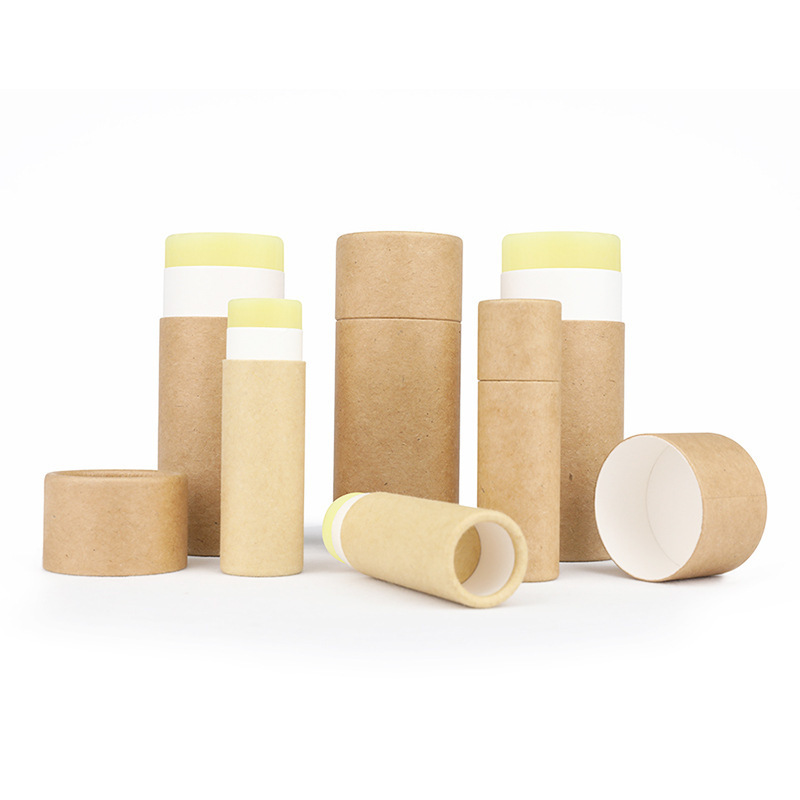 Food Grade Cardboard Cylinder Container Cosmetic Kraft Brown Paper Tube Packaging for Tea Round Box Packaging