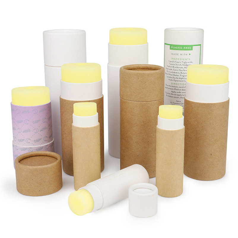 Food Grade Cardboard Cylinder Container Cosmetic Kraft Brown Paper Tube Packaging for Tea Round Box Packaging